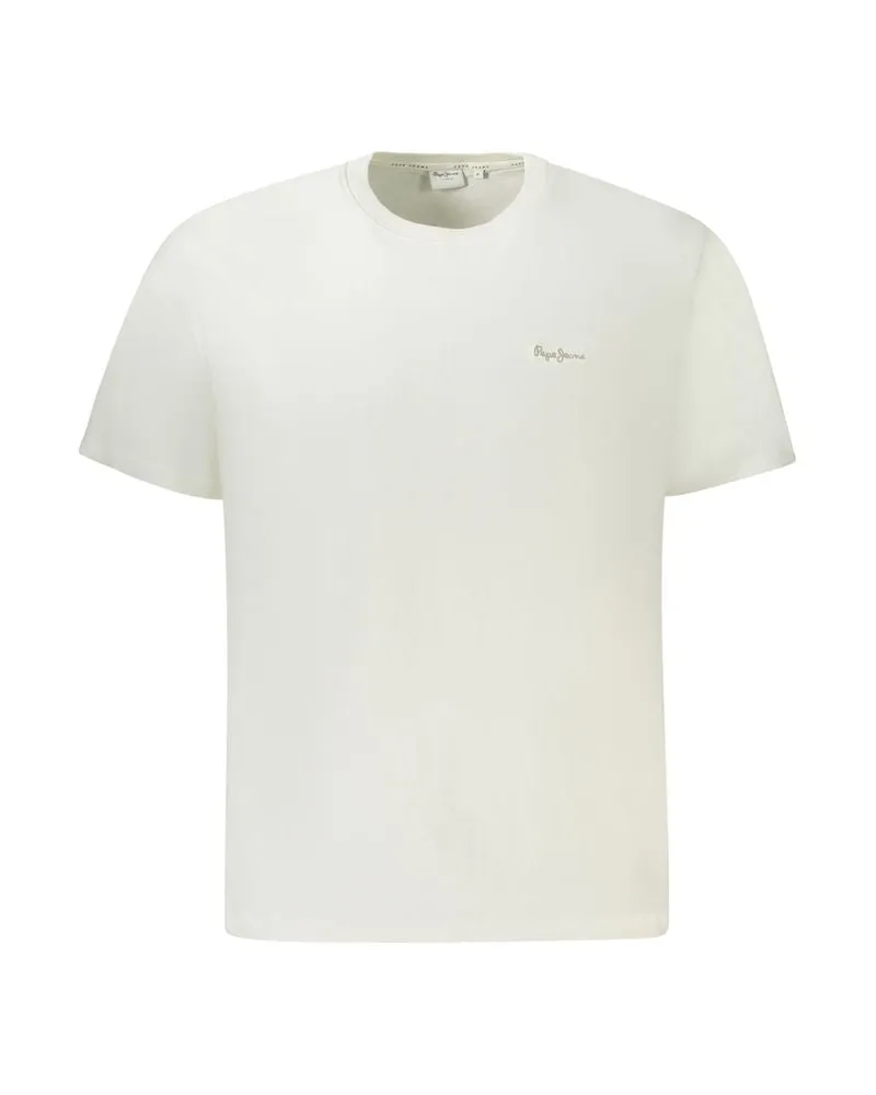 Pepe Jeans Bianco Baumwoll Herren T-Shirt Weiß