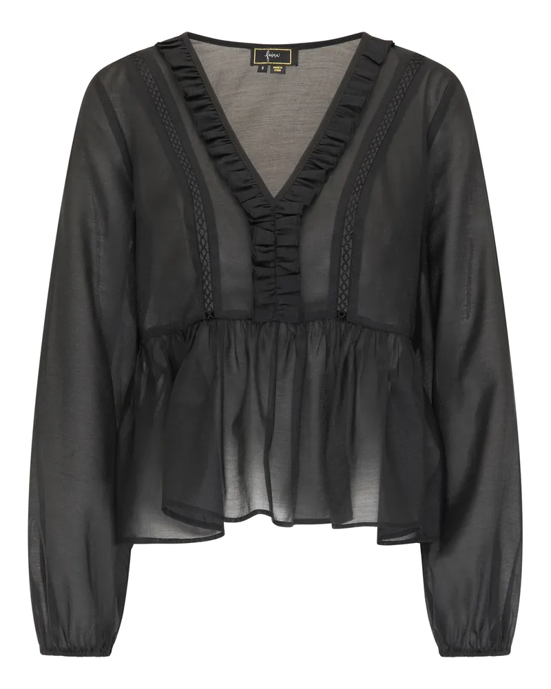 FAINA Bluse Damen schwarz Schwarz