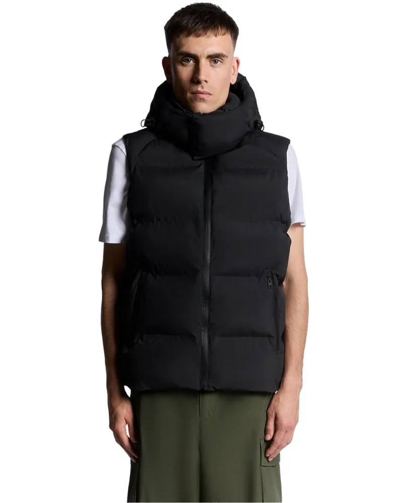Lyle & Scott Jet Black Geschweißte Steppweste Schwarz