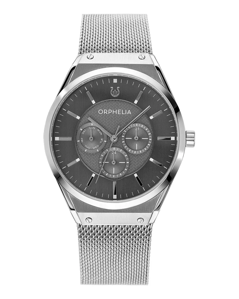 Orphelia Saffiano Herren-Armbanduhr, silberfarben, OR72900 Silber
