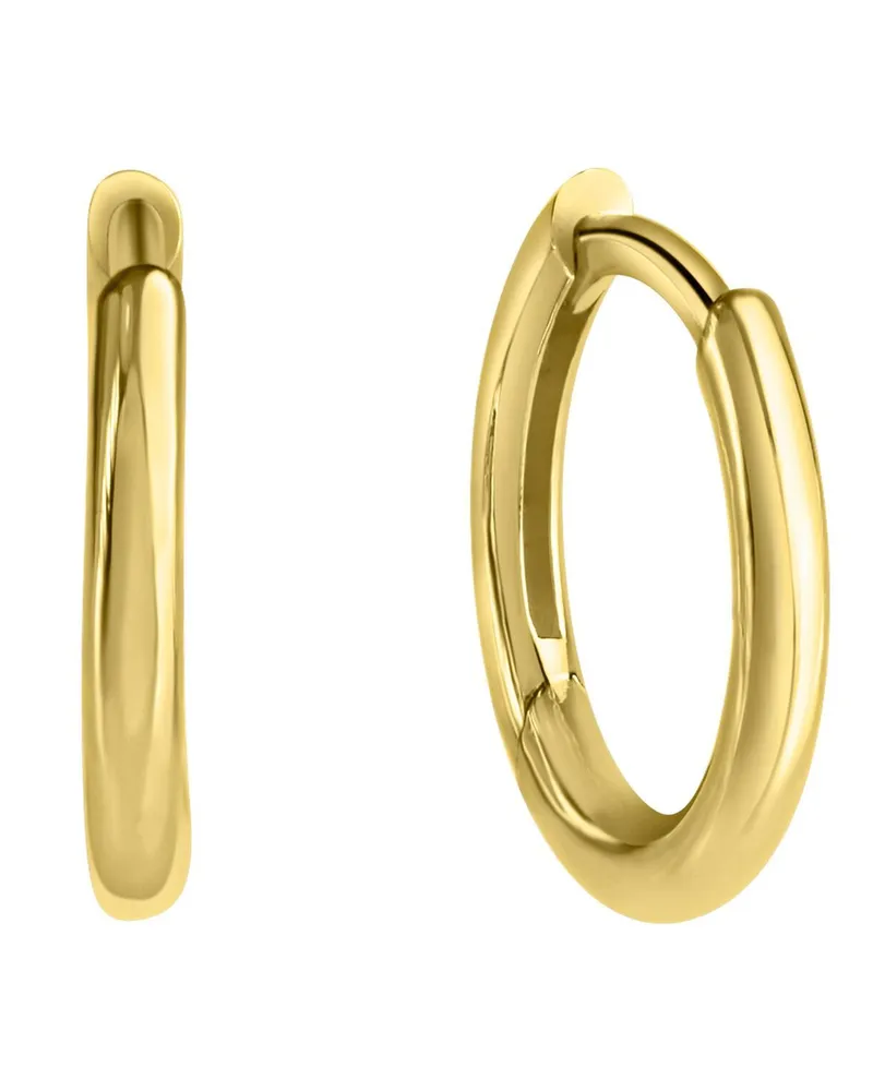 Celesta Silber Ohrringe Silber vergoldet glänzend 12mm Durchmesser Gold