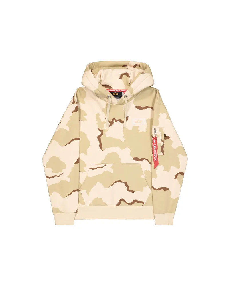 Alpha Industries Hoodie mit Camouflage-Rückendruck Camouflage