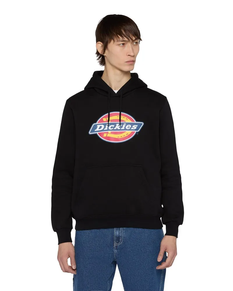 Dickies Icon Logo Polyester Unisex Erwachsenen Schwarzer Kapuzenpullover Schwarz