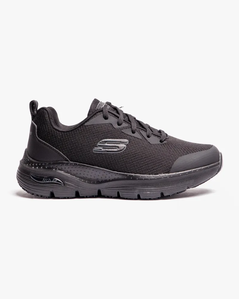 Skechers ARCH FIT SR Damen Mesh-Sneaker Schwarz Schwarz
