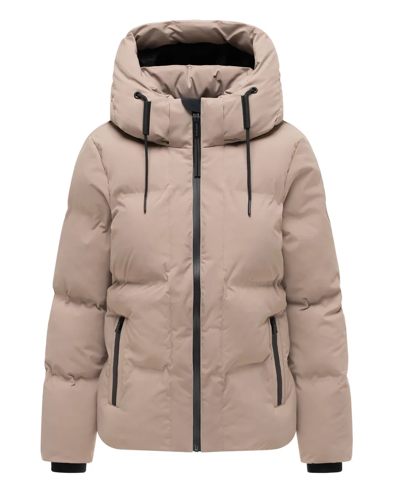 NAVAHOO Damen Steppjacke Wolkentanz mit Kapuze Beige