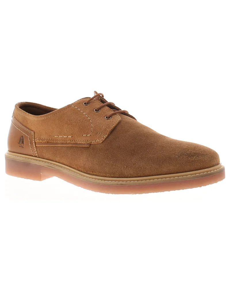 Hush Puppies Herren Schuhe Smart Guy Wildleder Leder tan Cognac