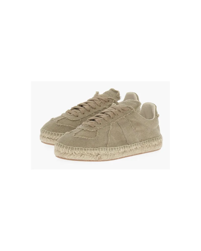 Maison Margiela MM22 Low-Top-Sneaker aus Baumwolle mit Jutesohle - Grün Grün