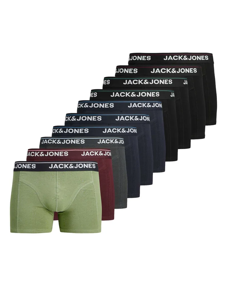 Jack & Jones Jactimothy Solid Trunks 10er-Pack Boxershorts Mehrfarbig