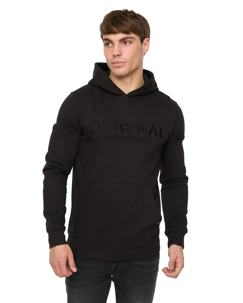 CrossHatch Haromere" Kapuzenpullover für Herren (Schwarz Schwarz