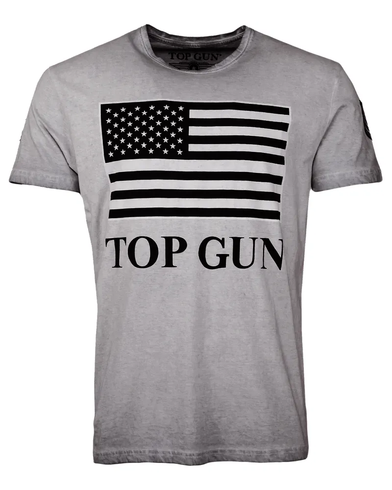 Top Gun T-Shirt Search TG20191024 Grau