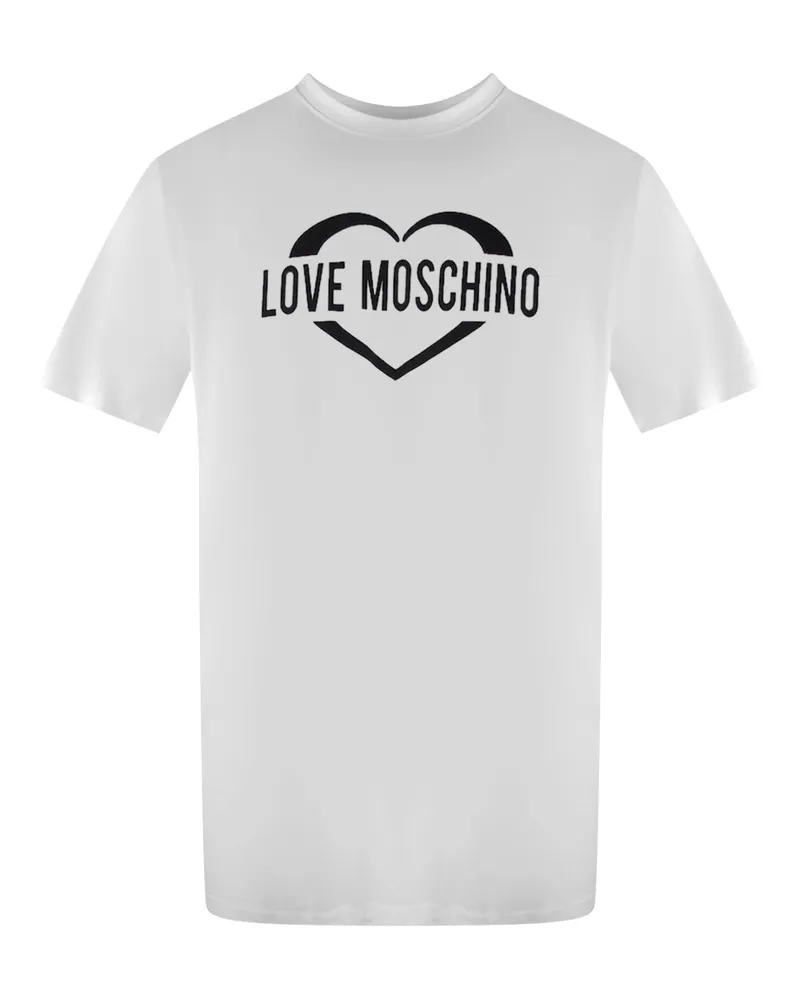 Moschino T-shirt Mit Auffälligem Herzlogo (weiß Weiß