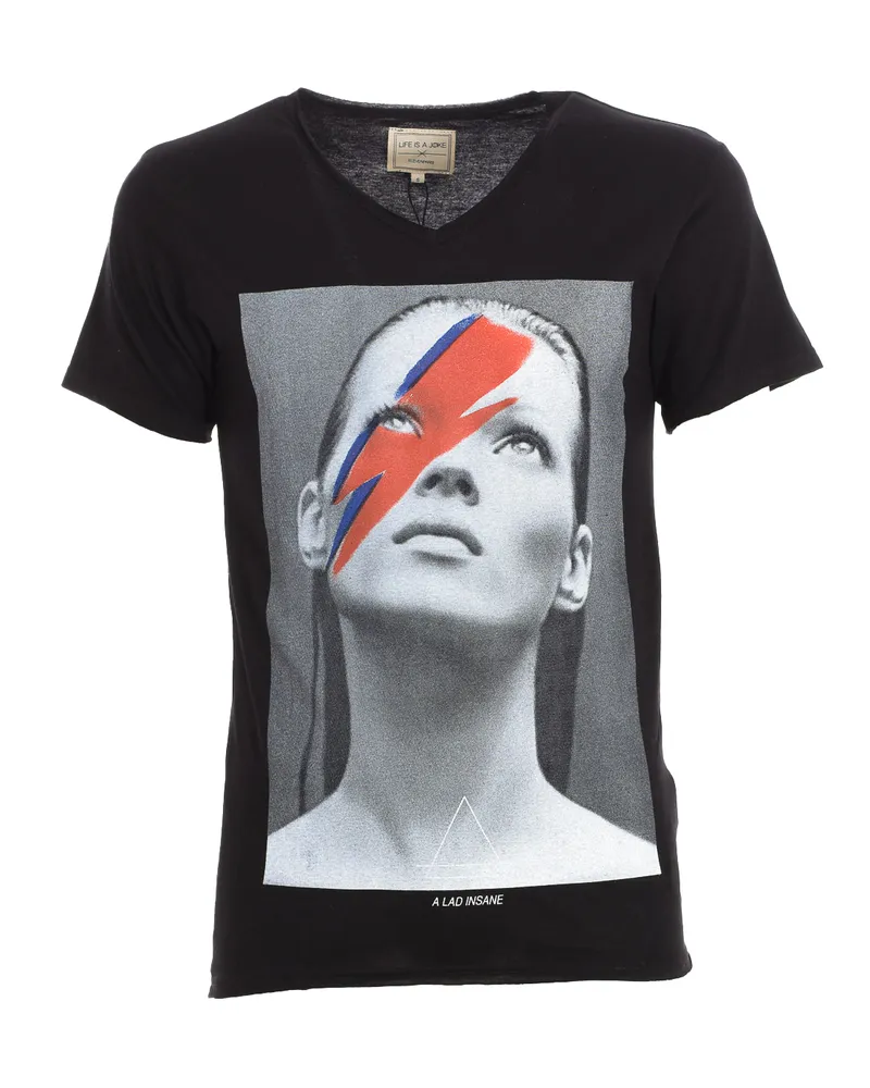 Eleven Paris Kurzarm-T-Shirt für Männer mit Rundhalsausschnitt 13S1LT001 Schwarz