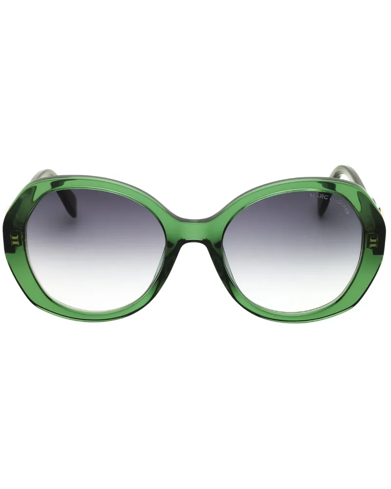Marc Jacobs Sonnenbrille Mit Grünem Rahmen Und Grau-azurblauem Design Dunkelgrün