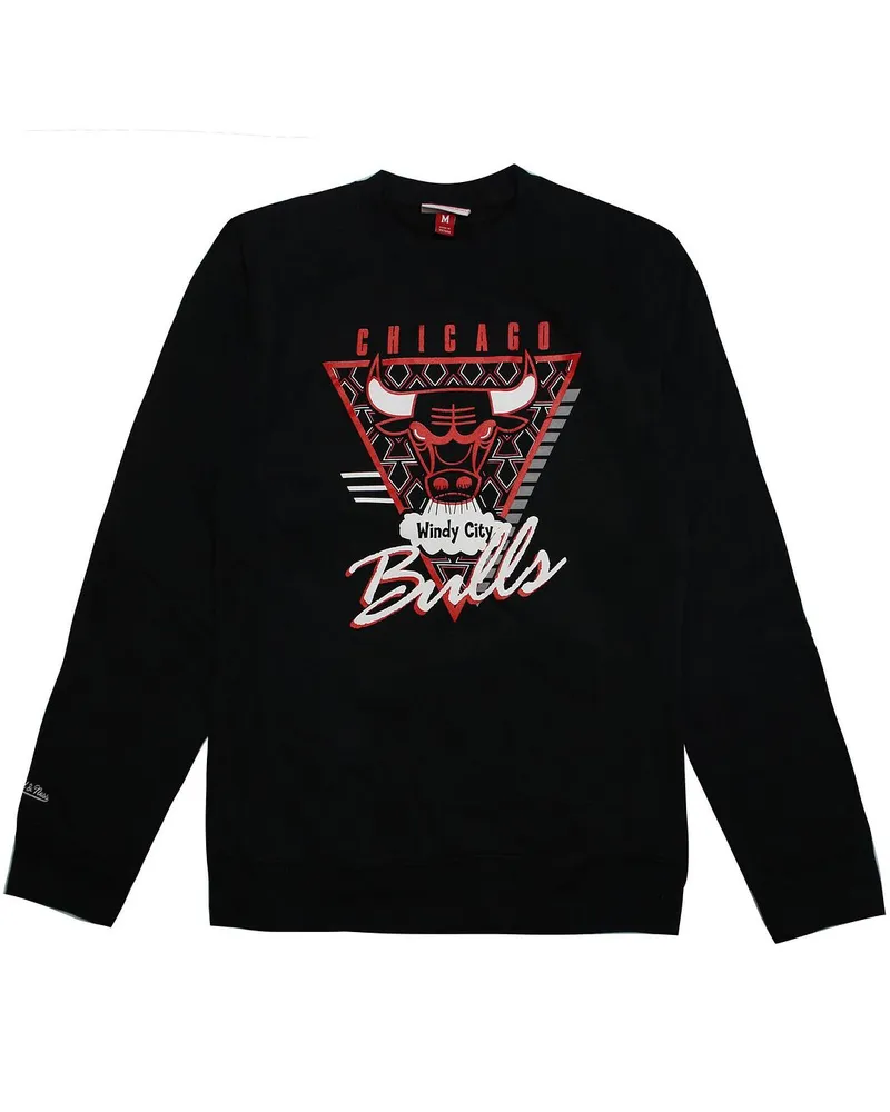 Mitchell & Ness Chicago Bulls Final Second Mens Pullover Schwarz