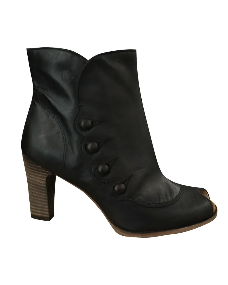 Timberland Marge Peep Toe Zip Up Damen Absatzstiefel Braun 25684 B5E Braun