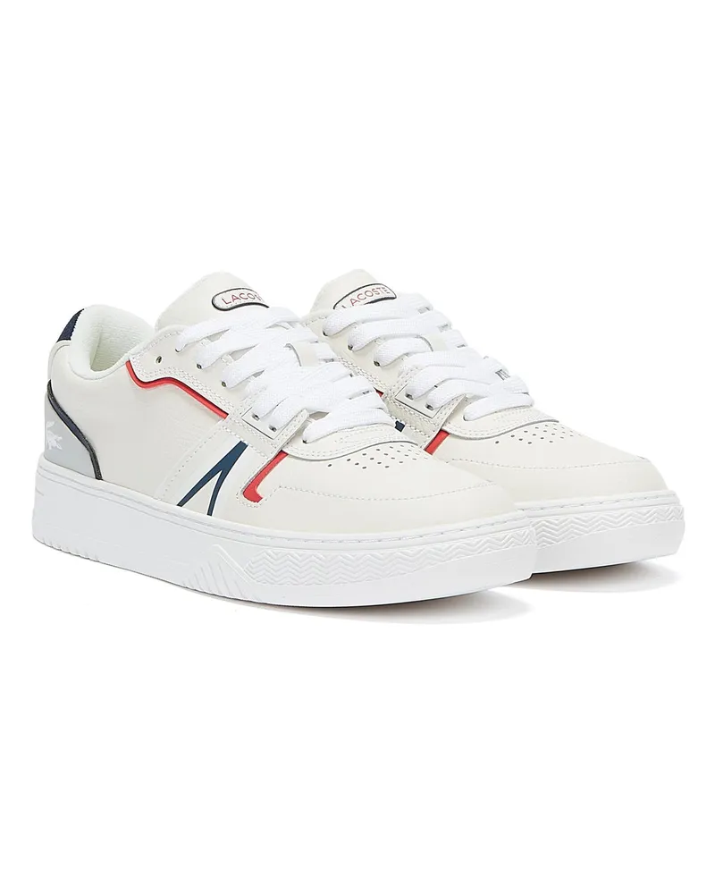 Lacoste L001 0321 1 Herrensneaker in weiß/navy/rot Weiß