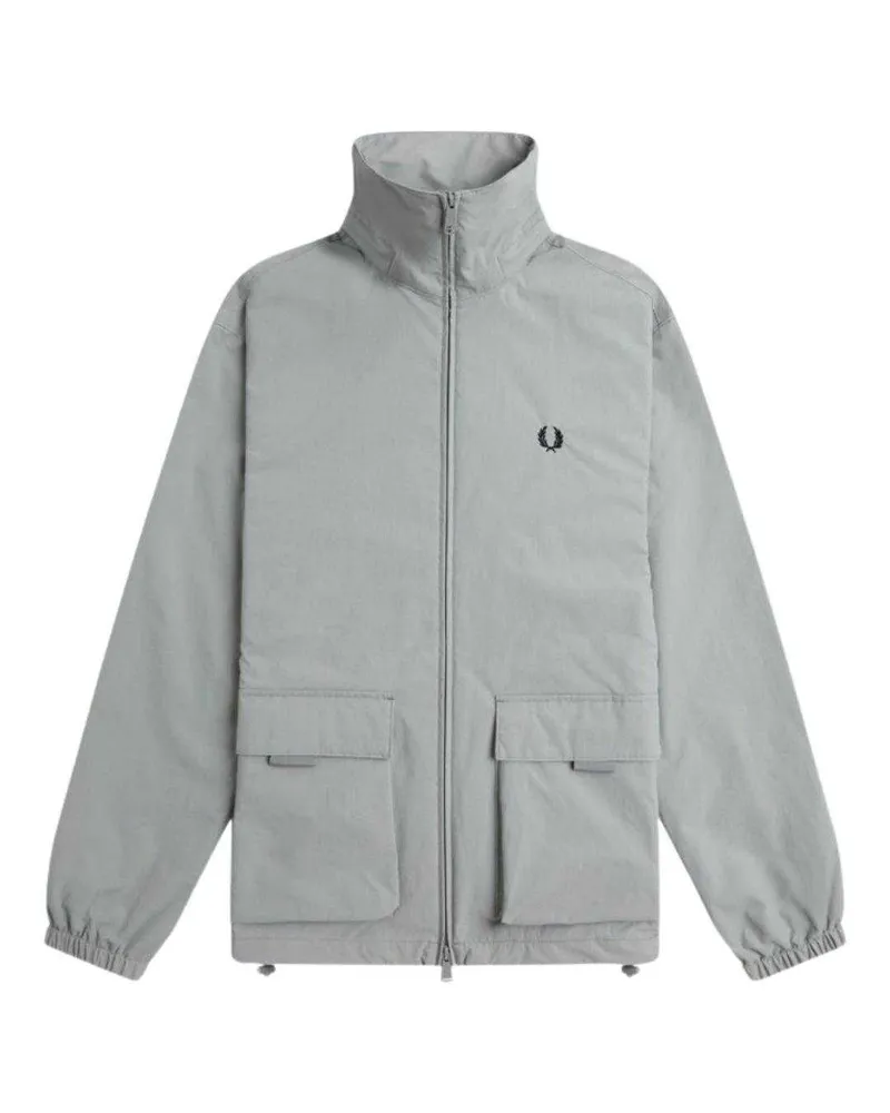 Fred Perry Jacke für Herren, Aufgesetzte Tasche (Grau Grau