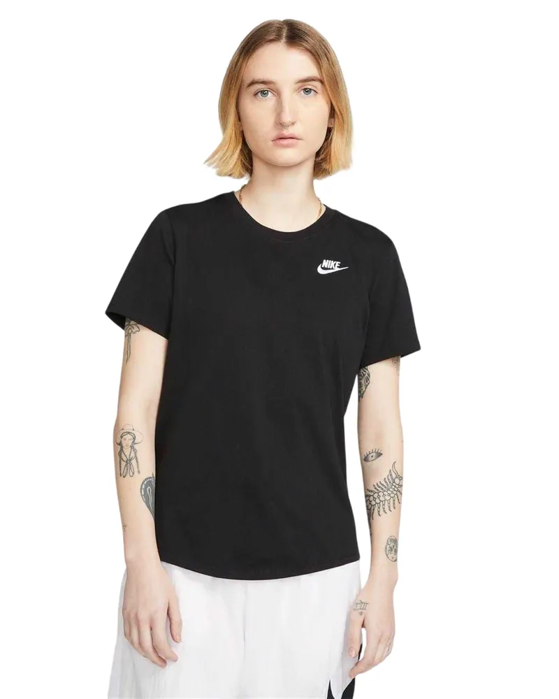 Nike Club" T-Shirt für Damen (Schwarz Schwarz