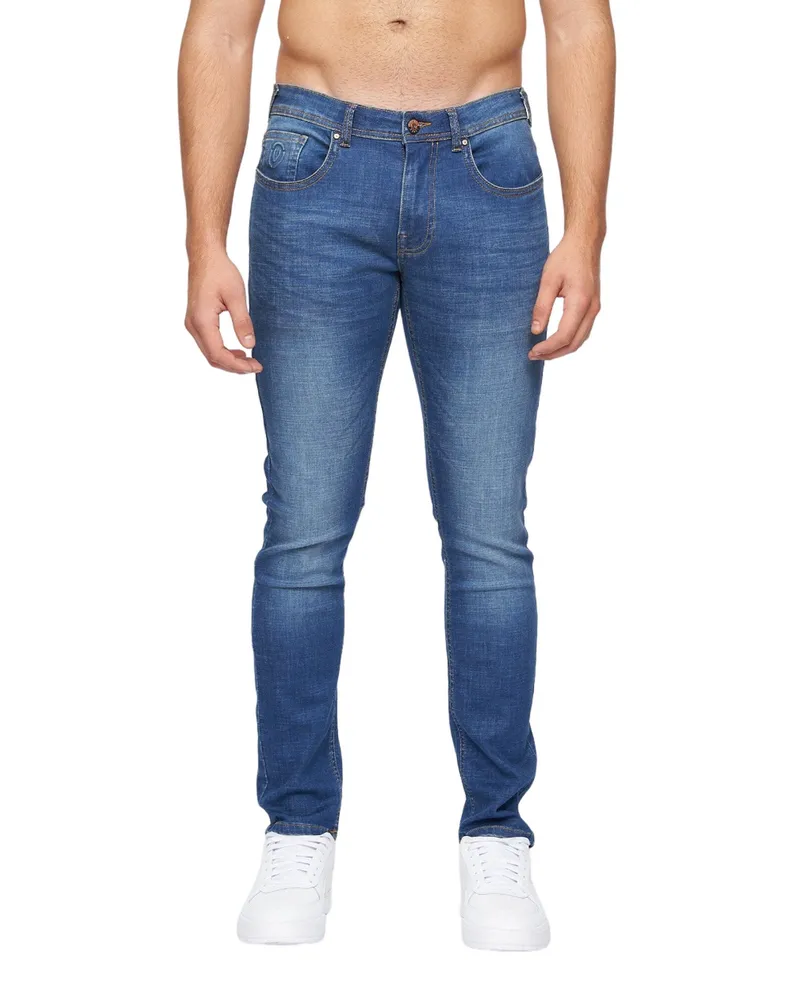Duck and Cover Doves" Jeans für Herren (Mittlere Waschung Mittelblau