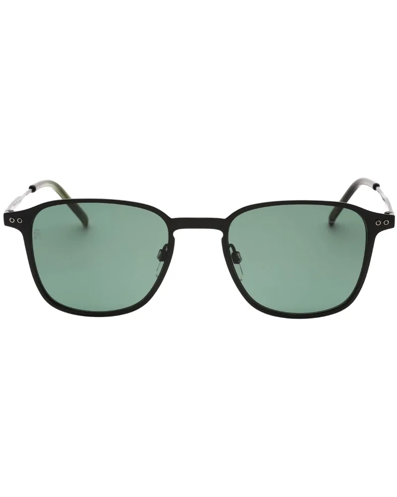 Tommy Hilfiger Mattschwarze Sonnenbrille mit grunen Glasern von Tommy Hiliger Schwarz