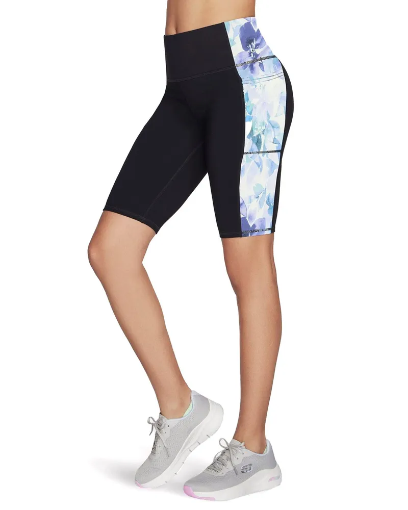 Skechers Performance GoWalk Seascape Floral 10' Fahrradshorts Nylon Damen Lila Activewear Shorts Lila