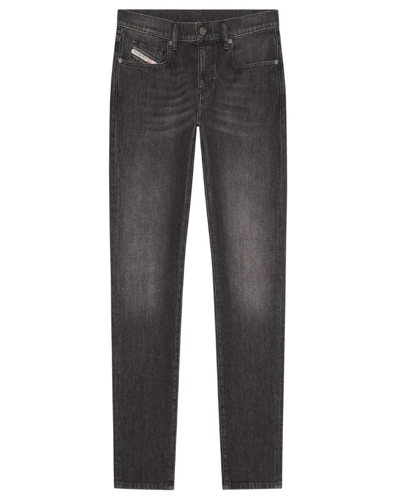 Diesel 2019 D-Strukt Jeans mit schwarzer Waschung - Schwarz Schwarz