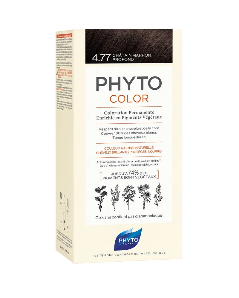 PHYTO color #4.77-castaño Marrón Intenso 