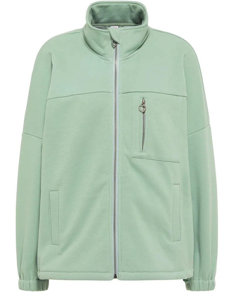My Mo Sweatjacke Damen dunkelmint Türkis