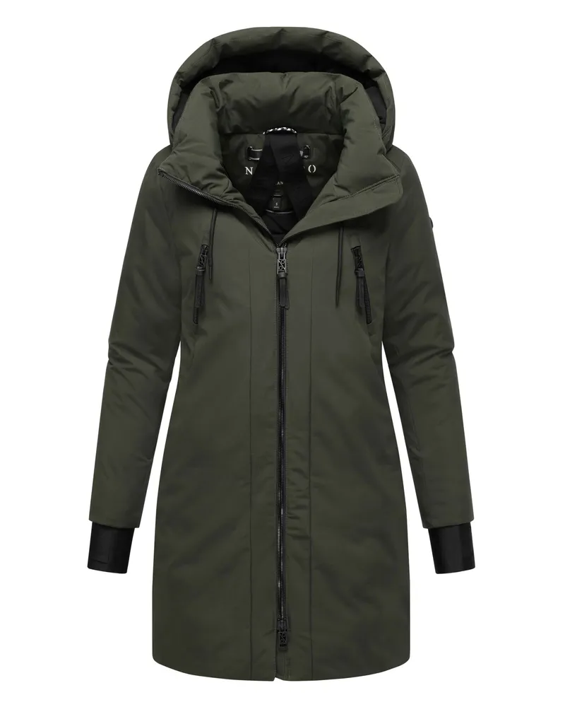 NAVAHOO Damen Winter Parka WINTERZART mit 5.000 mm Wassersäule & Kapuze Grün