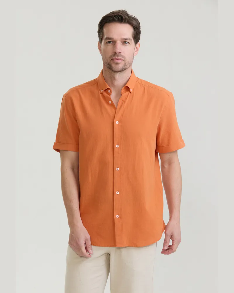 Felix Hardy Hemd Kurzarmhemd Orange