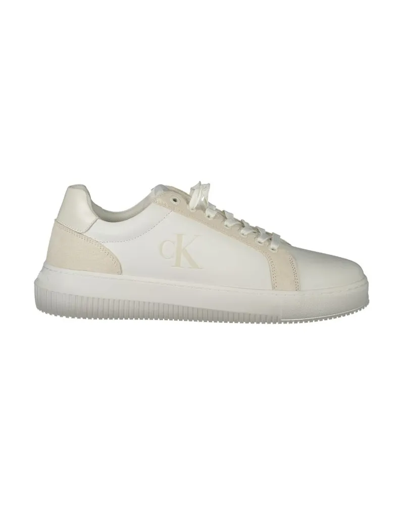 Calvin Klein Weiße Polyurethan Herren Sneaker Weiß