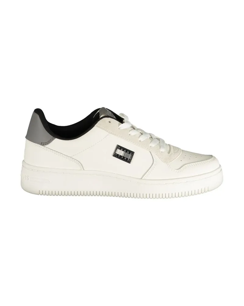 Tommy Hilfiger Weiße Polyurethan Herren Sneaker Weiß