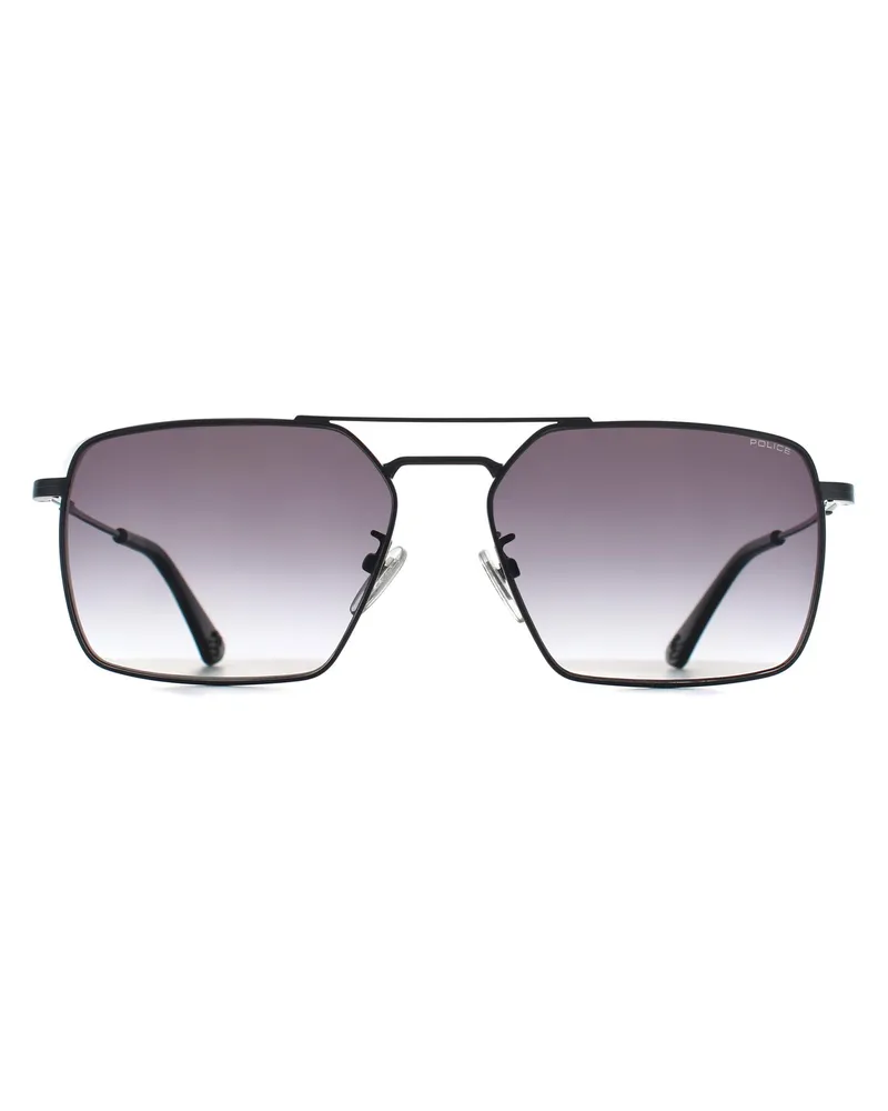 Police SPLL07 Origins Lite 15 0568 glänzende Sonnenbrille mit Farbverlauf in Gunmetalgrau Grau