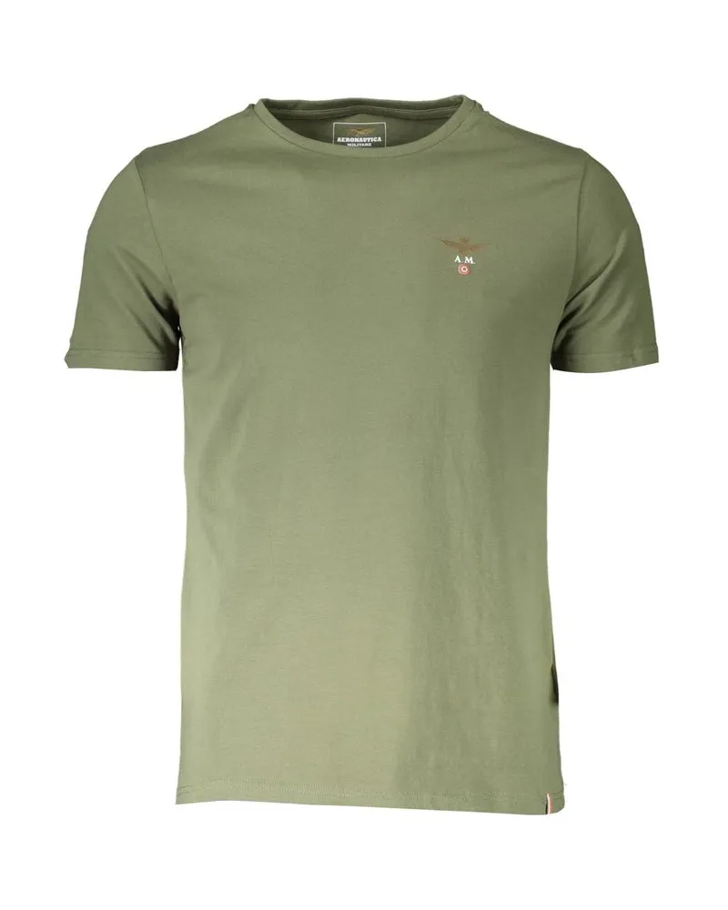 Aeronautica Militare Kurzarm Rundhals-T-Shirt Salbeigrün