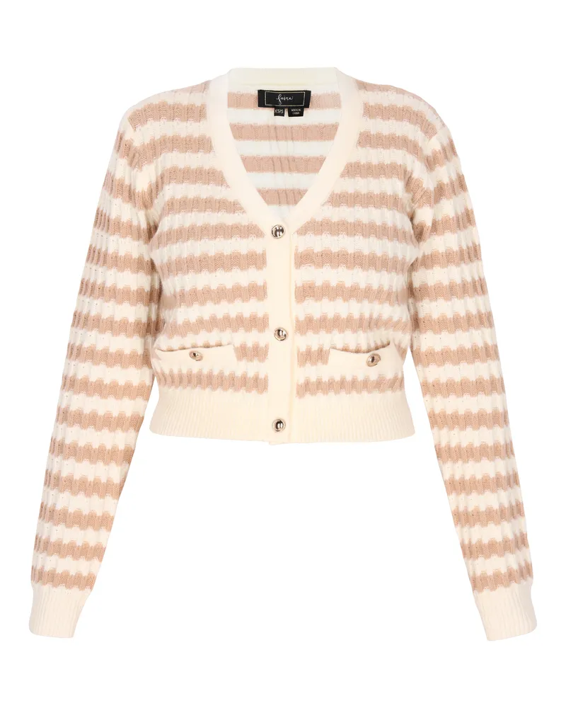 FAINA Strickjacke Damen beige/wollweiß Beige