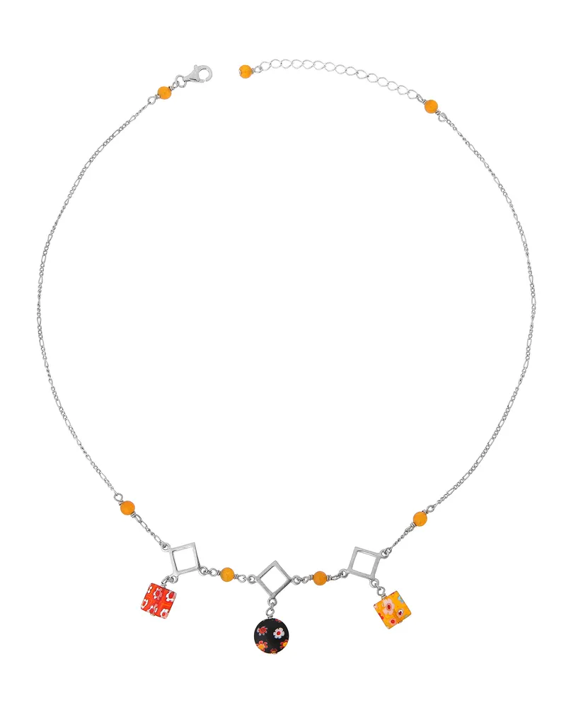 Orphelia Damen 925 Sterling Silber Halskette - Silber ZK-2584 Silber