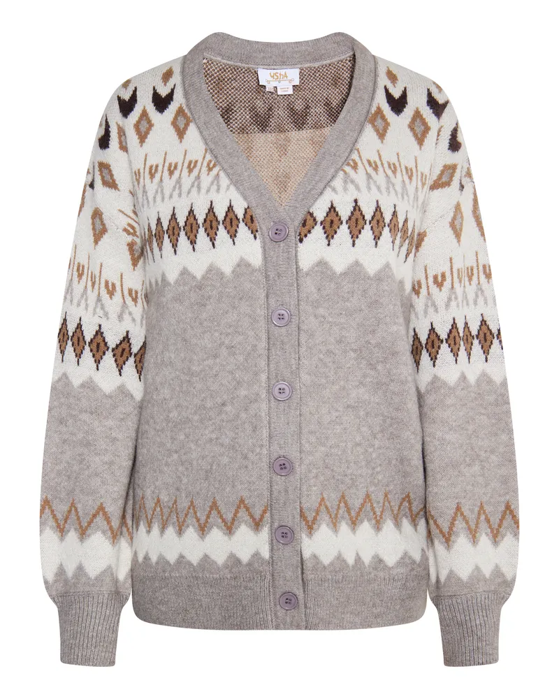 Usha Strickcardigan Damen Grau Mehrfarbig Mehrfarbig