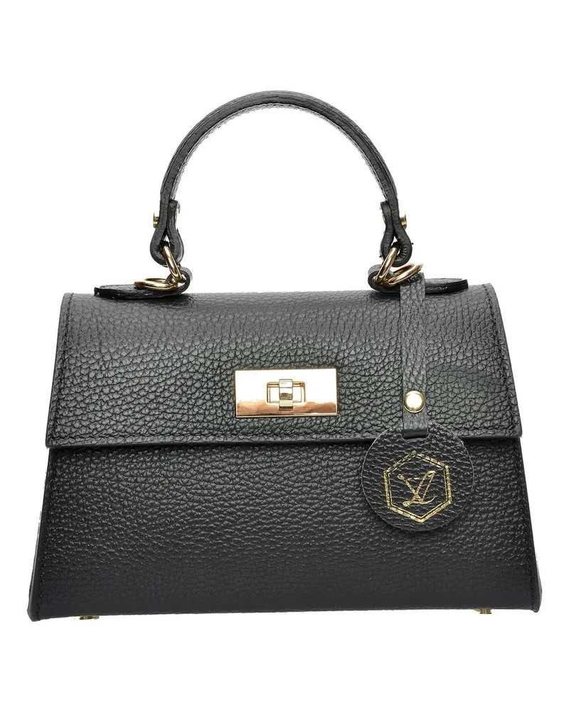Luisa Vannini Schwarz Rindsledertasche Schwarz
