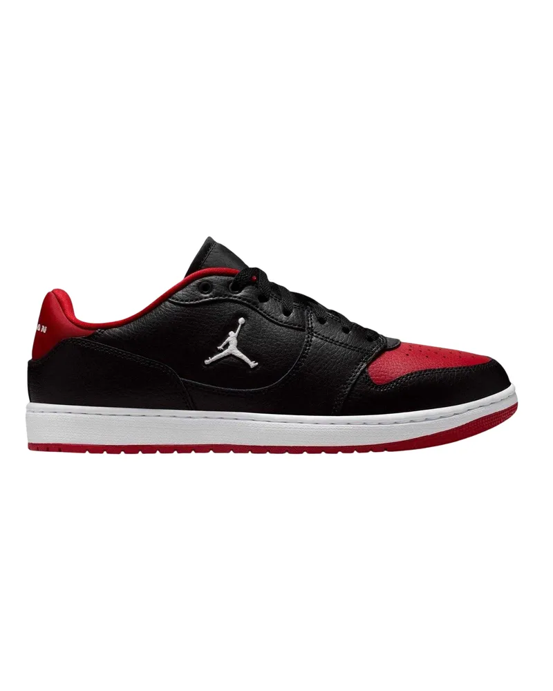 Nike Air Jordan Court Connect" Sneaker für Herren, Leder (Schwarz/Rot Schwarz