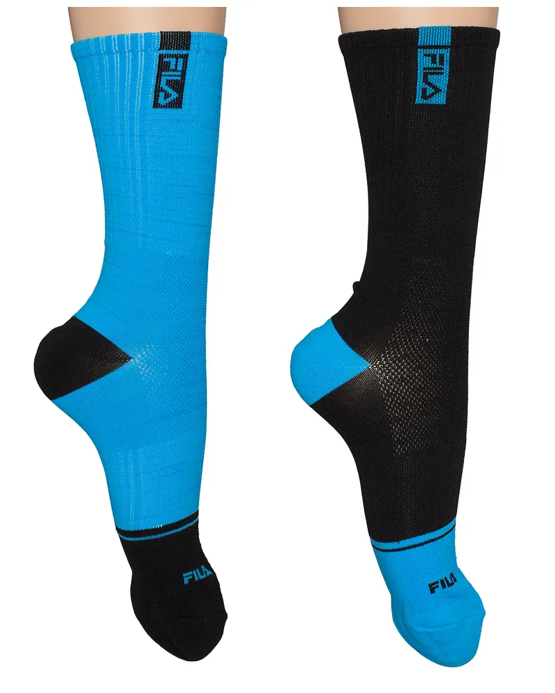 Fila Packung mit 2 Paar langen Fahrradsocken für Herren und Damen F2524 Mehrfarbig