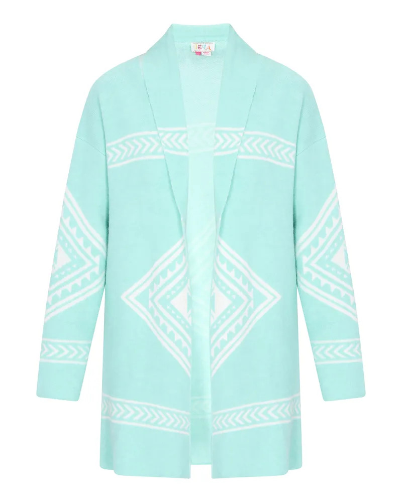 IZIA Strickjacke Frauen Aqua Türkis