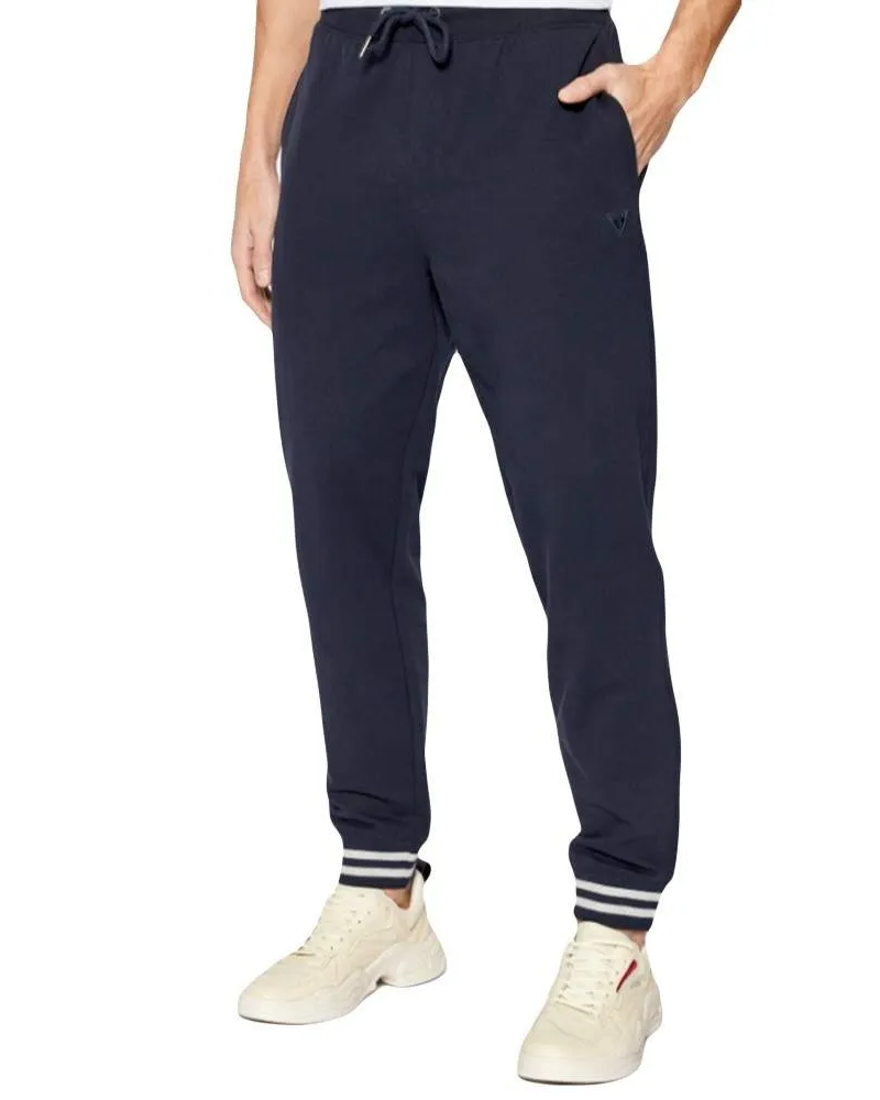 Guess Herren Jogginghose mit klassischem Dreieckslogo Blau