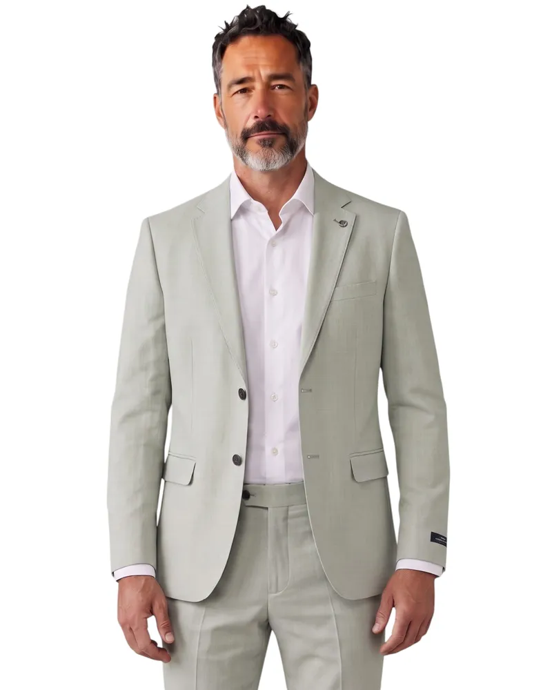 Paul Andrew Herren-Blazer in Salbeigrün, tailliert, formell - Belmount Salbeigrün