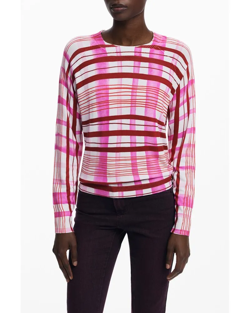 Desigual Rosa Viskose Damenpullover Rosa