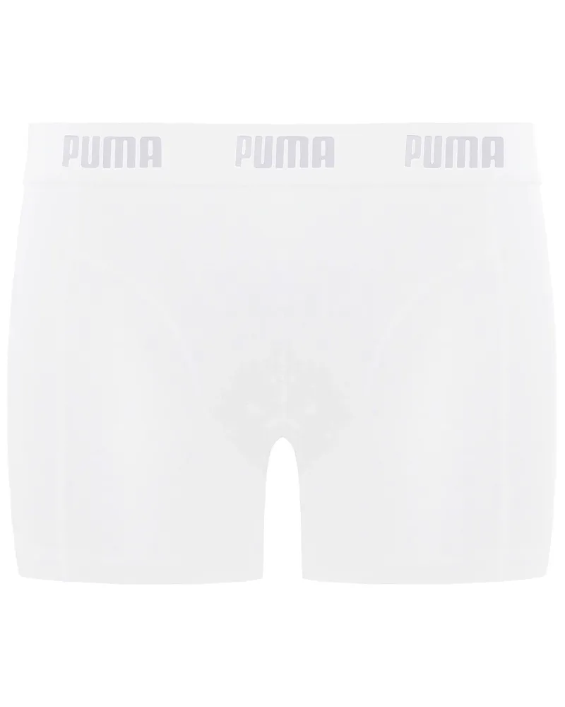 Puma 1er-Pack Einfarbige Herren Boxer-Shorts Weiß Weiß