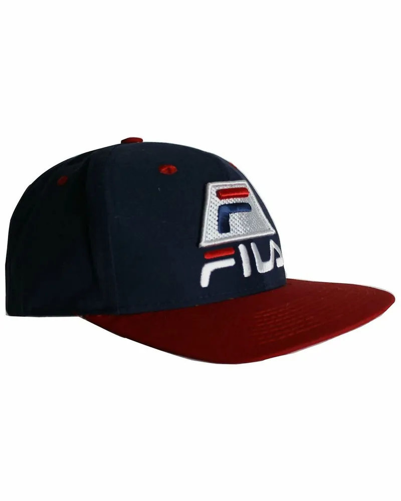 Fila Logo Mens Navy/Rote Kappe Rot
