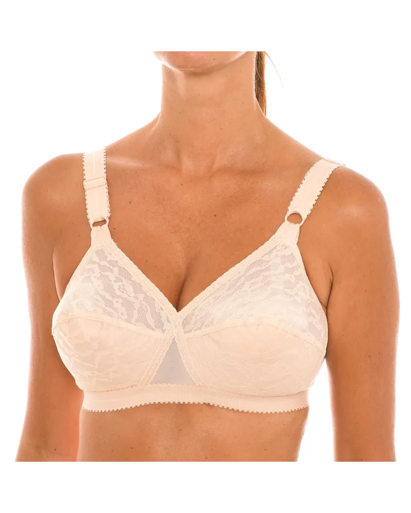 Playtex P0165 bügelloser und ungefütterter Spitzen-BH für Frauen für eine natürliche Unterstützung der Büste Beige