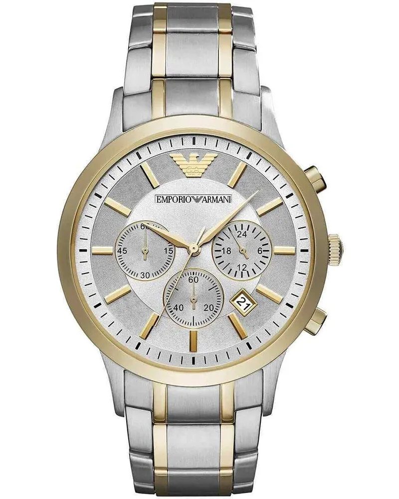 Emporio Armani AR11076 Herrenuhr Renato Gold Silber