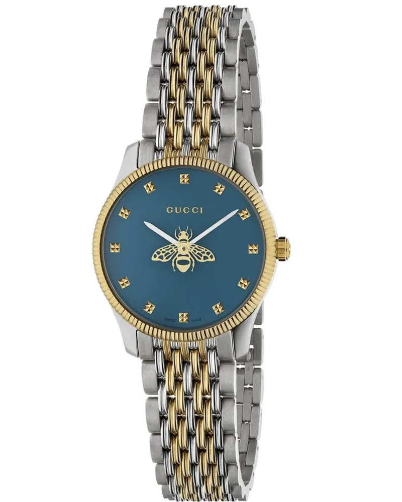 Gucci YA1265029 G-Timeless zweifarbige Damenuhr Silber