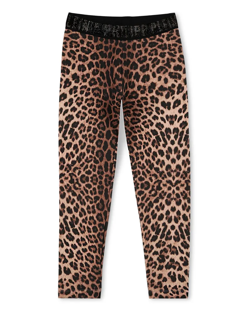Philipp Plein Jogging-Leggings Leopardenmuster